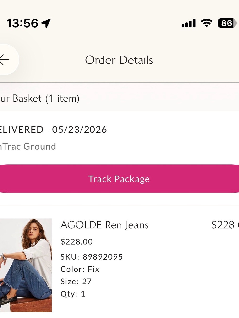 Agolde Ren Jeans in Fix Blue Denim